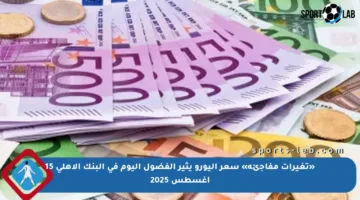 «تغيرات مفاجئة» سعر اليورو يثير الفضول اليوم في البنك الأهلي 15 أغسطس 2025